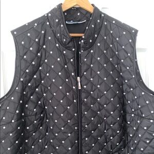 Polka Dot Quilted Vest 3X